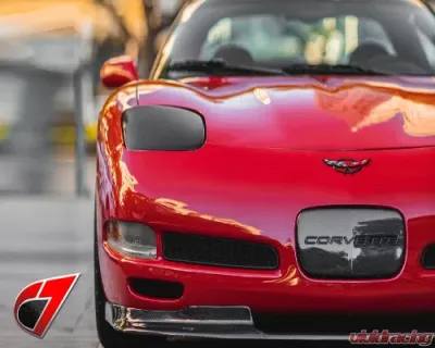 C7 Carbon License Plate Cover Carbon Fiber Chevrolet Corvette C5 1997-2004 - C5-LP-CF