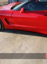 C7 Carbon Side Skirts with Mudflaps Carbon Fiber Chevrolet Corvette C5 ZR1 1997-2004                                     - C5-SS-CF - Image 3