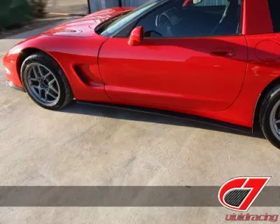 C7 Carbon Side Skirts with Mudflaps Carbon Fiber Chevrolet Corvette C5 ZR1 1997-2004 - C5-SS-CF