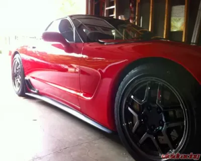 C7 Carbon Side Skirts Gloss Black Chevrolet Corvette C5 ZR1 1997-2004 - C5-SS-GB