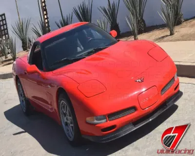 C7 Carbon Vented Front Splitter Gloss Black Chevrolet Corvette C5 1997-2004 - C5-V-FS-GB