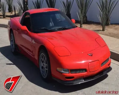 C7 Carbon Vented Front Splitter Gloss Black Chevrolet Corvette C5 1997-2004 - C5-V-FS-GB