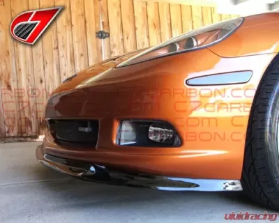 C7 Carbon Front Splitter Gloss Black Chevrolet Corvette C6 Z1 2005-2013 - C6-FS-GB