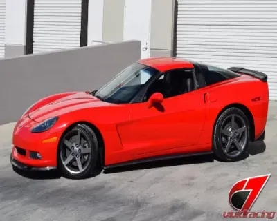 C7 Carbon Side Skirt Set With Mudflaps Gloss Black Chevrolet Corvette C6 ZR1 2005-2013 - C6-SS-GB