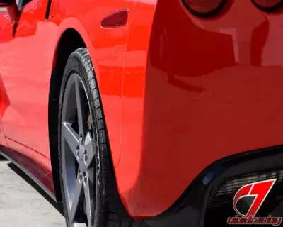 C7 Carbon Side Skirt Set With Mudflaps Gloss Black Chevrolet Corvette C6 ZR1 2005-2013 - C6-SS-GB