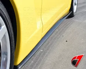C7 Carbon Extended Side Skirt Set Carbon Fiber Chevrolet Corvette C6 ZR1 2005-2013