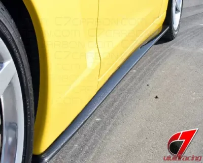 C7 Carbon Extended Side Skirt Set Gloss Black Chevrolet Corvette C6 ZR1 2005-2013 - C6-SSEX-GB