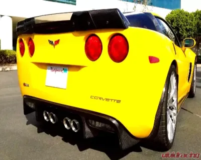C7 Carbon Stage-2 Style Rear Spoiler Gloss Black Chevrolet Corvette C7 Z06 2005-2013 - C6Z-C7Z06-RS-GB