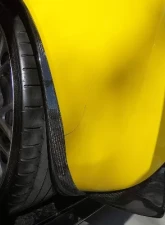 C7 Carbon Rear Mudflaps Rear Section Carbon Fiber Chevrolet Corvette C6 ZR1 | Z06 | GS 2006-2013                                     - C6Z-RMFR-CF - Image 2