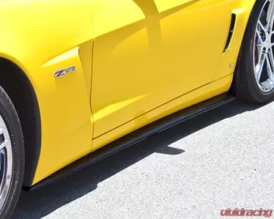 C7 Carbon Side Skirts With CF Mudflaps Carbon Fiber Chevrolet Corvette Z06 | ZR1 | GS 2005-2013 - C6Z-SS-CF