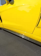 C7 Carbon Side Skirts With CF Mudflaps Carbon Fiber Chevrolet Corvette Z06 | ZR1 | GS 2005-2013                                     - C6Z-SS-CF - Image 5