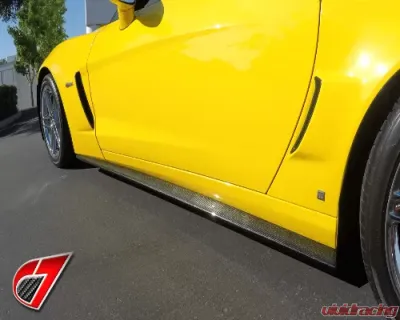 C7 Carbon Side Skirts With CF Mudflaps Carbon Fiber Chevrolet Corvette Z06 | ZR1 | GS 2005-2013 - C6Z-SS-CF