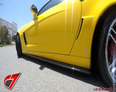 C7 Carbon Side Skirts With CF Mudflaps Carbon Fiber Chevrolet Corvette Z06 | ZR1 | GS 2005-2013 - C6Z-SS-CF