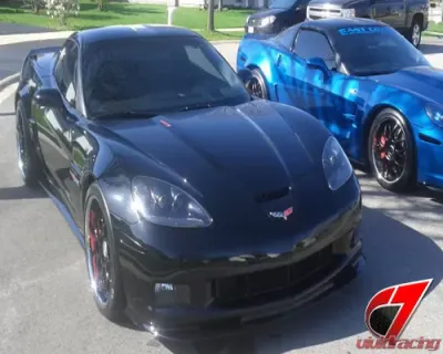 C7 Carbon Fiberglass Side Skirt Set w/ Mudflaps Chevrolet Corvette Z06 | ZR1 | GS 2005-2013 - C6Z-SS-FRP