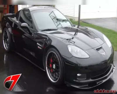 C7 Carbon Fiberglass Side Skirt Set w/ Mudflaps Chevrolet Corvette Z06 | ZR1 | GS 2005-2013 - C6Z-SS-FRP