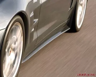 C7 Carbon Side Skirt Set With Mudflaps Gloss Black Chevrolet Corvette ZR1 2005-2013 - C6Z-SS-GB