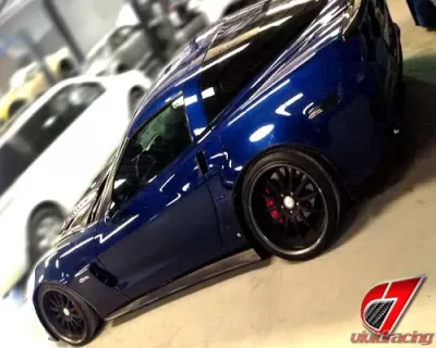 C7 Carbon Extended Side Skirts With Mudflaps Fiberglass Chevrolet Corvette Z06 | ZR1 | GS 2005-2013 - C6Z-SSEX-FRP