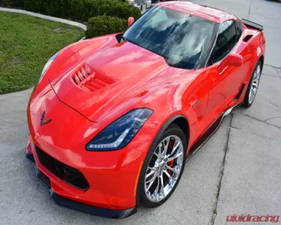 C7 Carbon Front Splitter w/o Side Splitters Carbon Fiber Chevrolet Corvette Stingray | GS | Z06 C7 2014 - C7-GTX-FS-CF