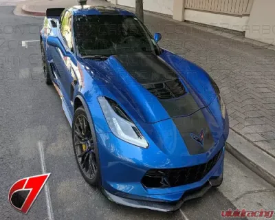 C7 Carbon Front Splitter w/o Side Splitters Carbon Fiber Chevrolet Corvette Stingray | GS | Z06 C7 2014 - C7-GTX-FS-CF