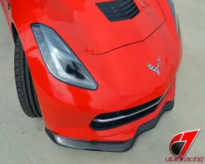 C7 Carbon Front Splitter w/o Side Splitters Carbon Fiber Chevrolet Corvette Stingray | GS | Z06 C7 2014 - C7-GTX-FS-CF