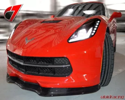 C7 Carbon Front Splitter w/o Side Splitters Carbon Fiber Chevrolet Corvette Stingray | GS | Z06 C7 2014 - C7-GTX-FS-CF