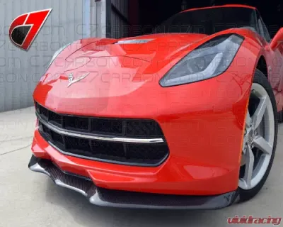 C7 Carbon Front Splitter w/o Side Splitters Carbon Fiber Chevrolet Corvette Stingray | GS | Z06 C7 2014 - C7-GTX-FS-CF