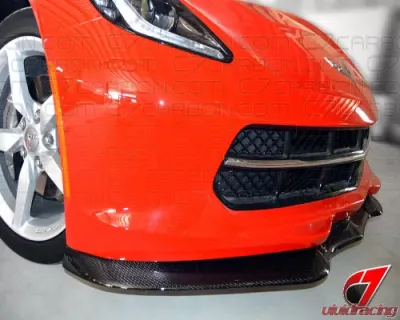 C7 Carbon Front Splitter w/o Side Splitters Carbon Fiber Chevrolet Corvette Stingray | GS | Z06 C7 2014 - C7-GTX-FS-CF