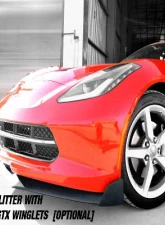 C7 Carbon Front Splitter Fiberglass Chevrolet Corvette GTX C7 2014                                     - C7-GTX-FS-FRP - Image 3