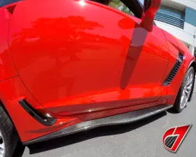 C7 Carbon OEM Style Side Skirt Set Carbon Fiber Chevrolet Corvette Z06/Z07 C7 2014-2019
