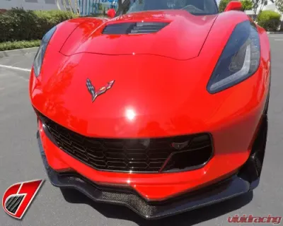 C7 Carbon C7 R Style Front Splitter Carbon Flash Chevrolet Corvette Z06/GS C7 2015 - C7Z-C7R-FS-CBF