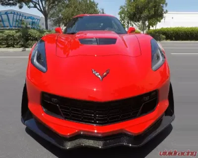 C7 Carbon C7 R Style Front Splitter Carbon Flash Chevrolet Corvette Z06/GS C7 2015 - C7Z-C7R-FS-CBF