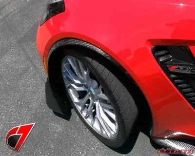 C7 Carbon Front Fender Spats Moldings - Carbon Fiber Chevrolet Corvette Z06/GS C7 2014 - C7Z-FFS-CF