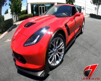 C7 Carbon Front Fender Spats Moldings - Carbon Fiber Chevrolet Corvette Z06/GS C7 2014 - C7Z-FFS-CF