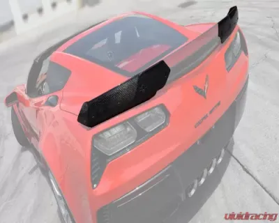 C7 Carbon Stage-2 Side Extensions Rear Spoiler Carbon Fiber Chevrolet Corvette C7 GS | Z06 2014 - C7Z-Z06-RS-EX-CF