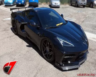 C7 Carbon 5VM Style Front Splitter Carbon Fiber Chevrolet C8 Corvette Stingray 2020-2024 - C8-1A-1