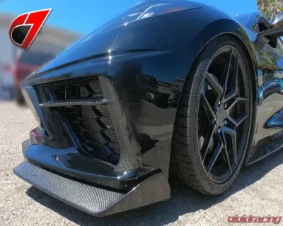 C7 Carbon 5VM Style Front Splitter Carbon Fiber Chevrolet C8 Corvette Stingray 2020-2024 - C8-1A-1