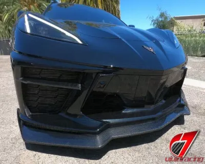 C7 Carbon 5VM Style Front Splitter Carbon Fiber Chevrolet C8 Corvette Stingray 2020-2024 - C8-1A-1