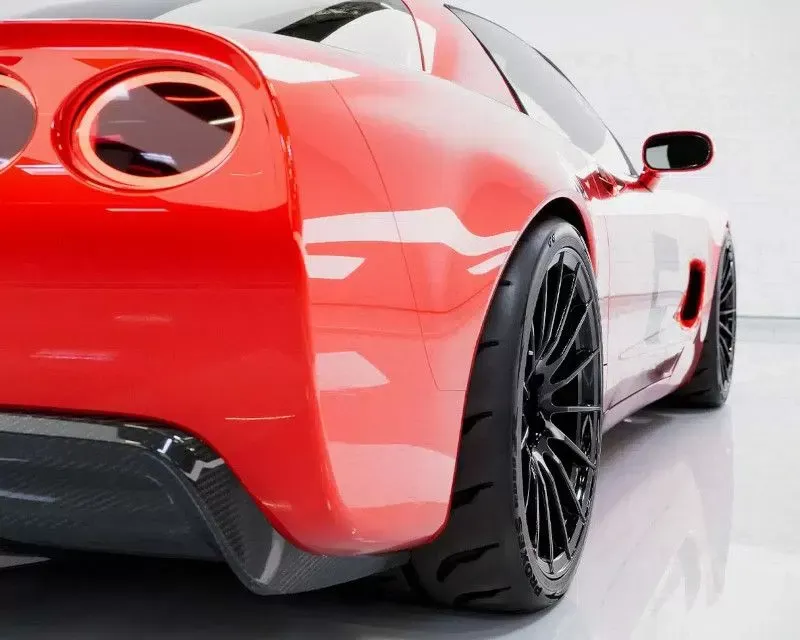 C7 Carbon Wide Body Rear Fenders Composite Unpainted Chevrolet Corvette C5 Z06 FRC Convertible 2001-2004 - C5-6BR-3