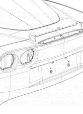 C7 Carbon Chassis Mount For Spoiler Rear Wing Carbon Fiber Chevrolet Corvette C5 1997-2004                                     - C5-CM-01 - Image 4