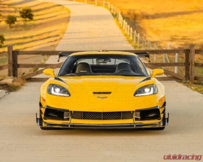 C7 Carbon Legacy Stage-3 Racing Front Splitter With Undertray Track Aero Painted Gloss Black Chevrolet Corvette C6 Z06 | GS | ZR1 2006-2013 - C6Z-1D-2