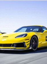 C7 Carbon Legacy Stage-3 Racing Front Splitter With Undertray Track Aero Painted Gloss Black Chevrolet Corvette C6 Z06 | GS | ZR1 2006-2013                                     - C6Z-1D-2 - Image 3