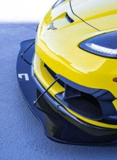 C7 Carbon Legacy Stage-3 Racing Front Splitter With Undertray Track Aero Painted Gloss Black Chevrolet Corvette C6 Z06 | GS | ZR1 2006-2013                                     - C6Z-1D-2 - Image 5