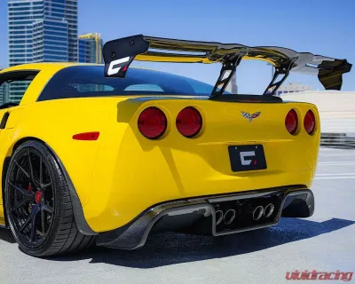 C7 Carbon Legacy Rear Diffuser Painted Gloss Black Chevrolet Corvette C6 2005-2013 - C6Z-4D-2