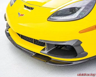 C7 Carbon Bumper Air Cooling Ducts Painted Gloss Black Chevrolet Corvette C6 Z06 | ZR1 | GS 2005-2013 - C6Z-5A-2