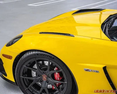 C7 Carbon Front Fender Vents Painted Gloss Black Chevrolet Corvette C6 Z06 | ZR1 | GS 2006-2013 - C6Z-5B-2