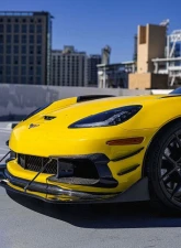 C7 Carbon Bumper Canards Painted Gloss Black Chevrolet Corvette C6 Z06 | ZR1 | GS 2005-2013                                     - C6Z-5C-2 - Image 4