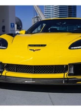 C7 Carbon Bumper Canards Painted Gloss Black Chevrolet Corvette C6 Z06 | ZR1 | GS 2005-2013                                     - C6Z-5C-2 - Image 2