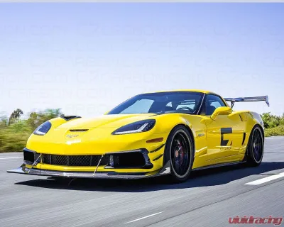 C7 Carbon Bumper Canards Painted Gloss Black Chevrolet Corvette C6 Z06 | ZR1 | GS 2005-2013 - C6Z-5C-2