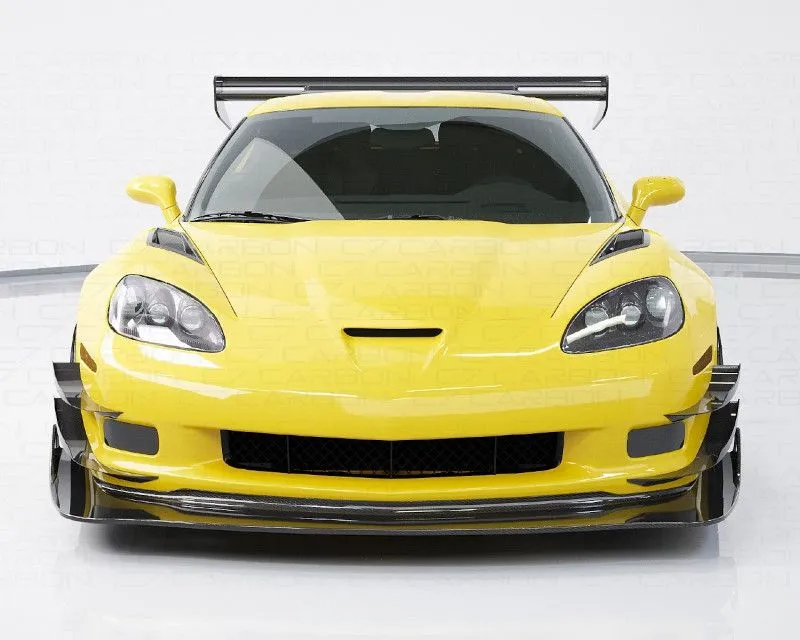 C7 Carbon Champion Bumper Canards Painted Gloss Black Chevrolet Corvette C6 Z06 | ZR1 | GS 2006-2013 - C6Z-5E-2