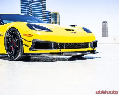 C7 Carbon Front Splitter Carbon Fiber Extended Version with Undertray Chevrolet Corvette Z06|GS|ZR1 2006-2013 - C6Z-FS-EX-CF